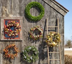 Faux Pomegranate &amp; Pinecone Wreath