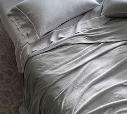 Belgian Flax Linen Contrast Flange Sheet Set