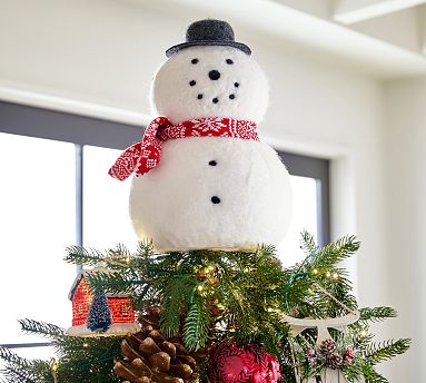 Snowmen tree topper, red and black Christmas, black and white Xmas, snowmen decorations for Christmas, tree 2024 topper for Christmas tree