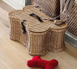 Dog Toy Handwoven Storage Basket