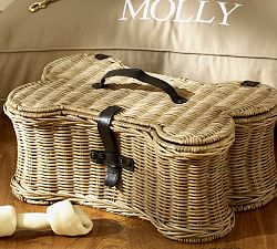 Dog Toy Handwoven Storage Basket