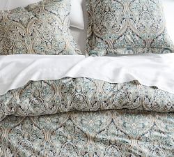 Mackenna Paisley Organic Percale Duvet Cover