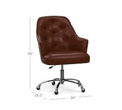 Everett Leather Swivel Desk Chair