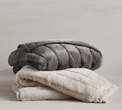 Faux Fur Channel Throw