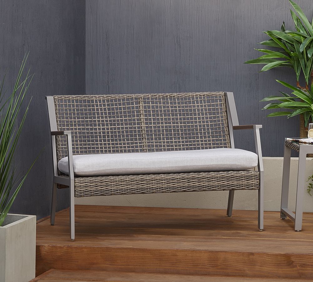 Klein Wicker Outdoor Bench