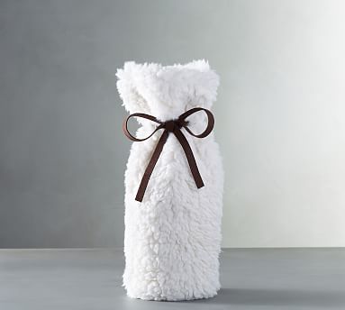 Faux Fur Wine Bag Sherpa Wine Accessories Pottery Barn