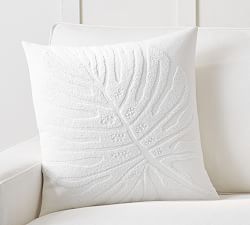 Isla Palm Embroidered Pillow Cover