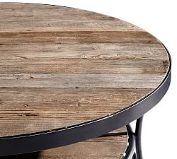 Bartlett Round Reclaimed Wood End Table (20&quot;)