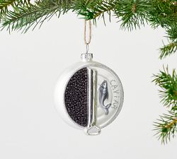 Champagne &amp; Caviar Glass Ornaments