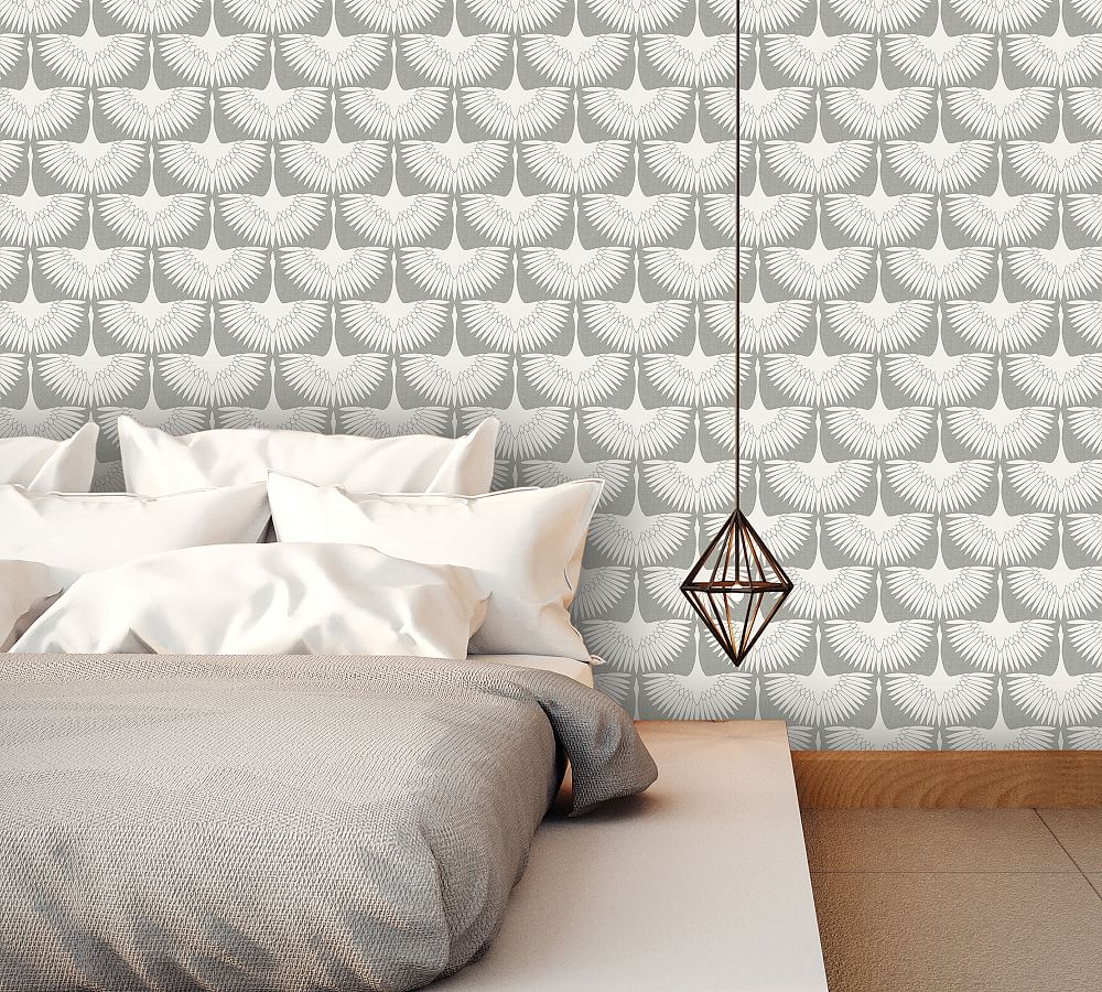 Feather Flock Removable Wallpaper Pottery Barn