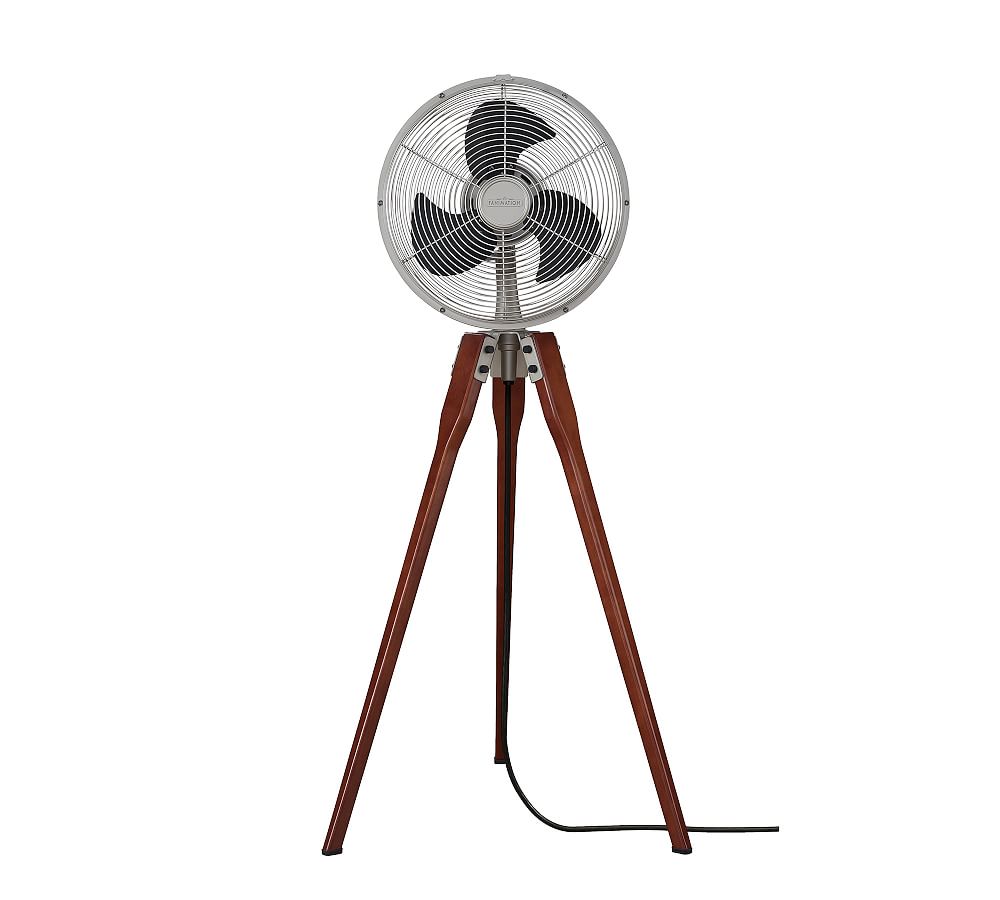 Arden Floor Fan, Satin Nickel