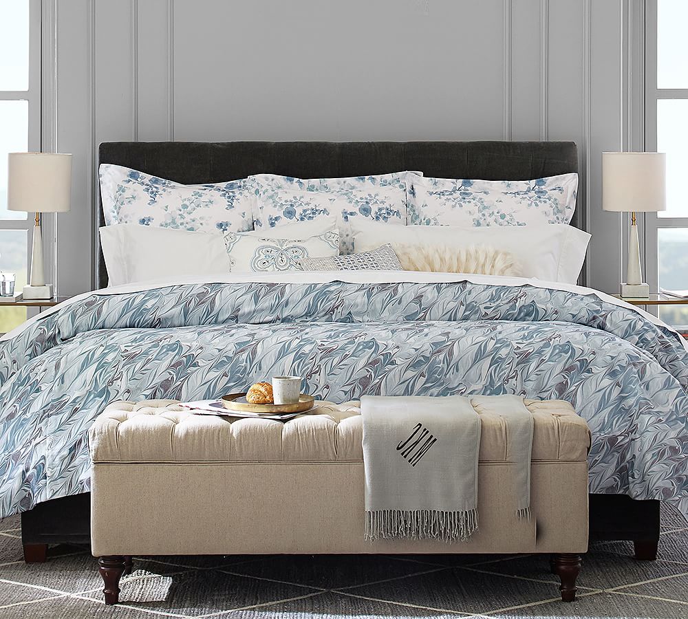 Clara Marble Organic Duvet Cover &amp; Shams