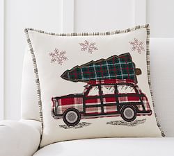 All The Way Home Embroidered Pillow Cover