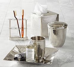 Hammered Nickel Bath Accessories