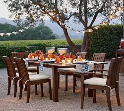 Chatham Mahogany Stackable Outdoor Dining &amp; Armchairs