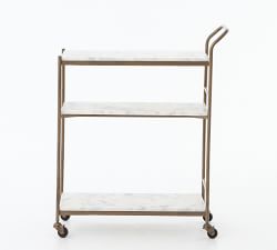 Burwell Marble Bar Cart (30&quot;)