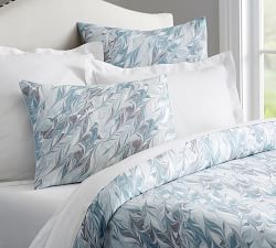 Clara Marble Organic Duvet Cover &amp; Shams