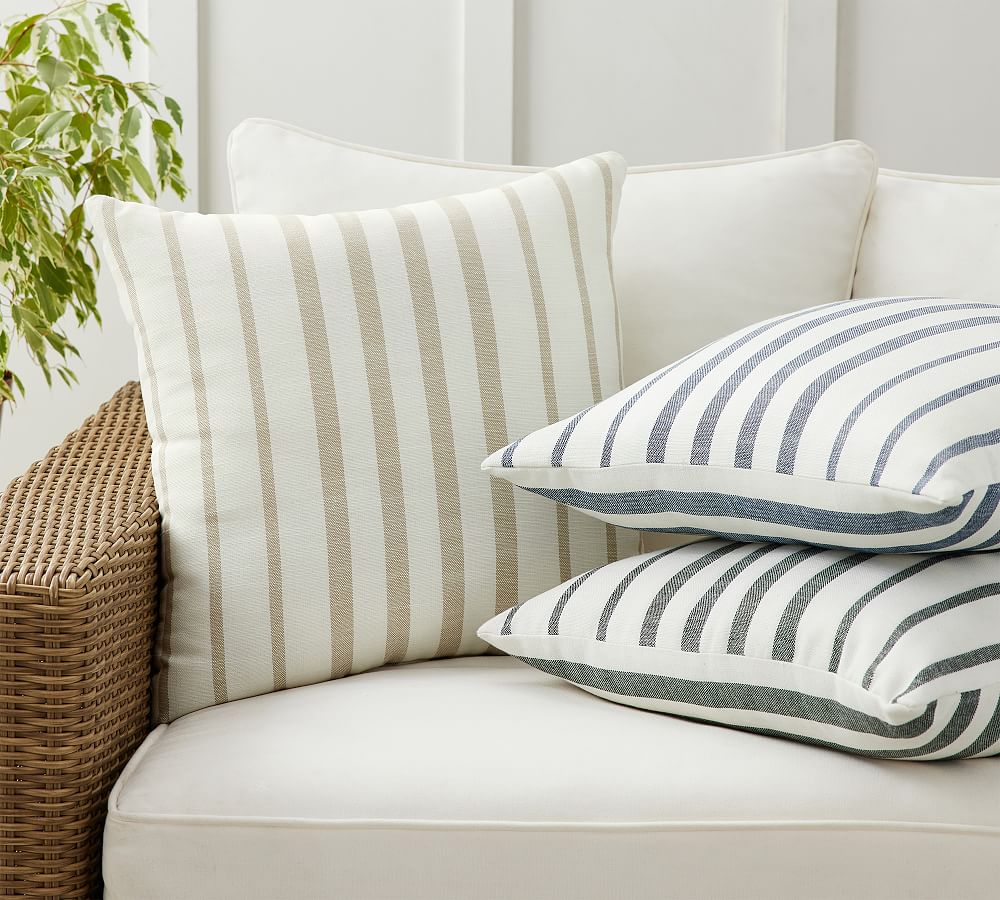 Leandra Striped Reversible Outdoor Pillow