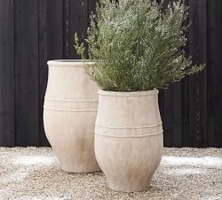 Sienna Cement Outdoor Planters