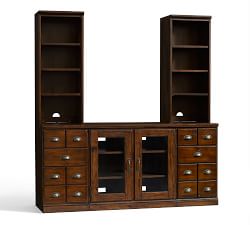 Printer's 5-Piece Entertainment Center With Cabinets (64&quot;)