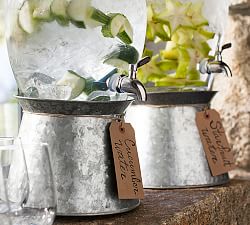 Galvanized Drink Dispenser Stand