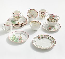 Forest Gnome Yuletide 16-Piece Dinnerware Set