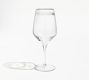 Etched Silver Rim Wine Glasses - Set of 4