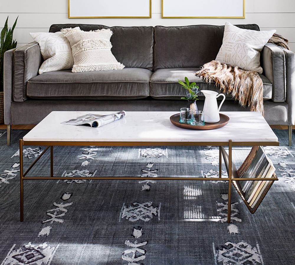 Jayden Rectangular Marble Coffee Table (50") | Pottery Barn