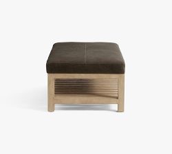 Jake Rectangular Leather Ottoman