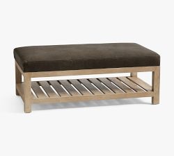 Jake Rectangular Leather Ottoman