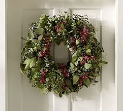 Fresh Holiday Eucalyptus &amp; Berry Wreath