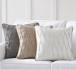 Pinch Pleat Linen Pillow Cover