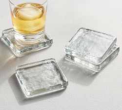 Slab Glass Coasters, Set of 4