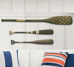 Hanging Wooden Oars - Set of 3