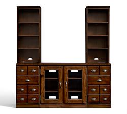 Printer's 5-Piece Entertainment Center With Cabinets (64&quot;)