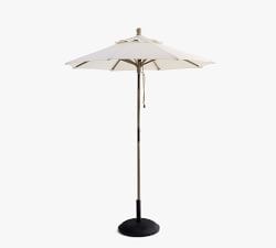 6' Round Outdoor Patio Umbrella &ndash; Eucalyptus Tilt Frame&#8203;