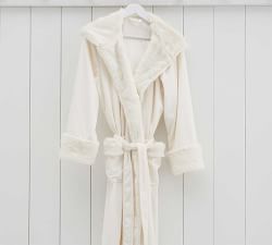 Ivory Alpaca Faux Fur Robe