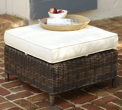 Torrey Wicker Outdoor Ottoman (25&quot;)