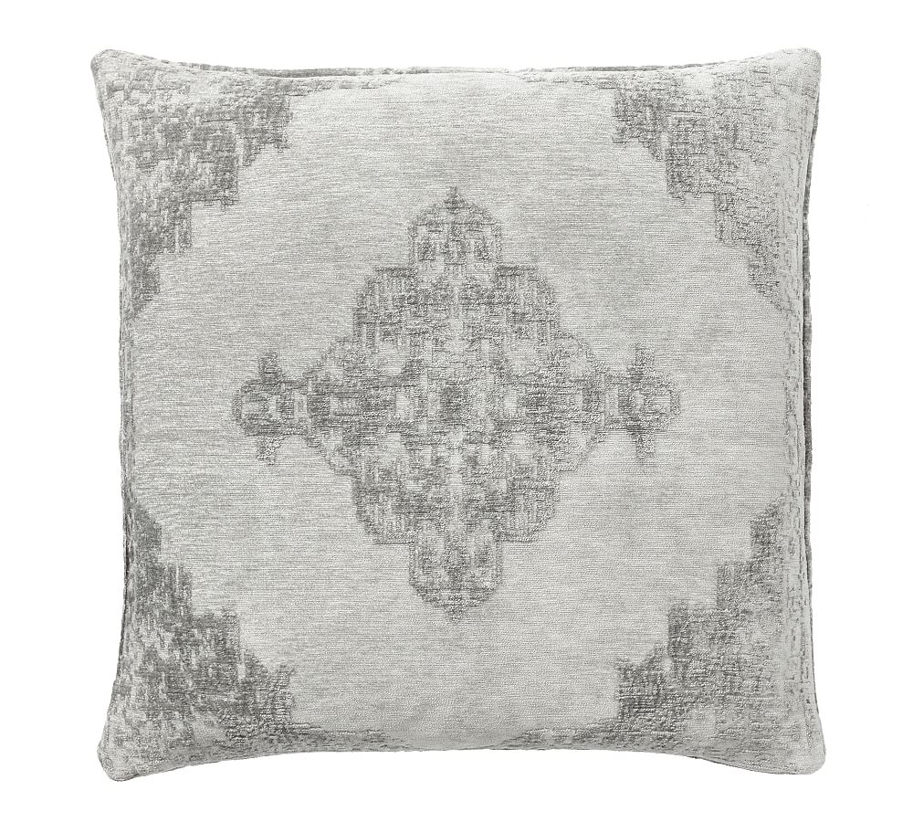 Maddie Textured Pillow Cover Smoke Pottery Barn
