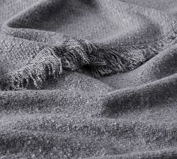 Heathered Boucle Fringe Throw Blanket