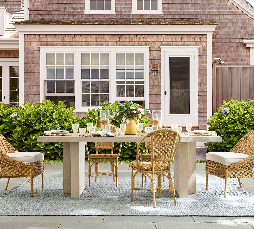 Mirada Slab Outdoor Dining Table | Pottery Barn