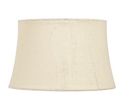 Burlap Upholstered Tapered Lamp Shade, Rolled Edge (12&quot;-16'')