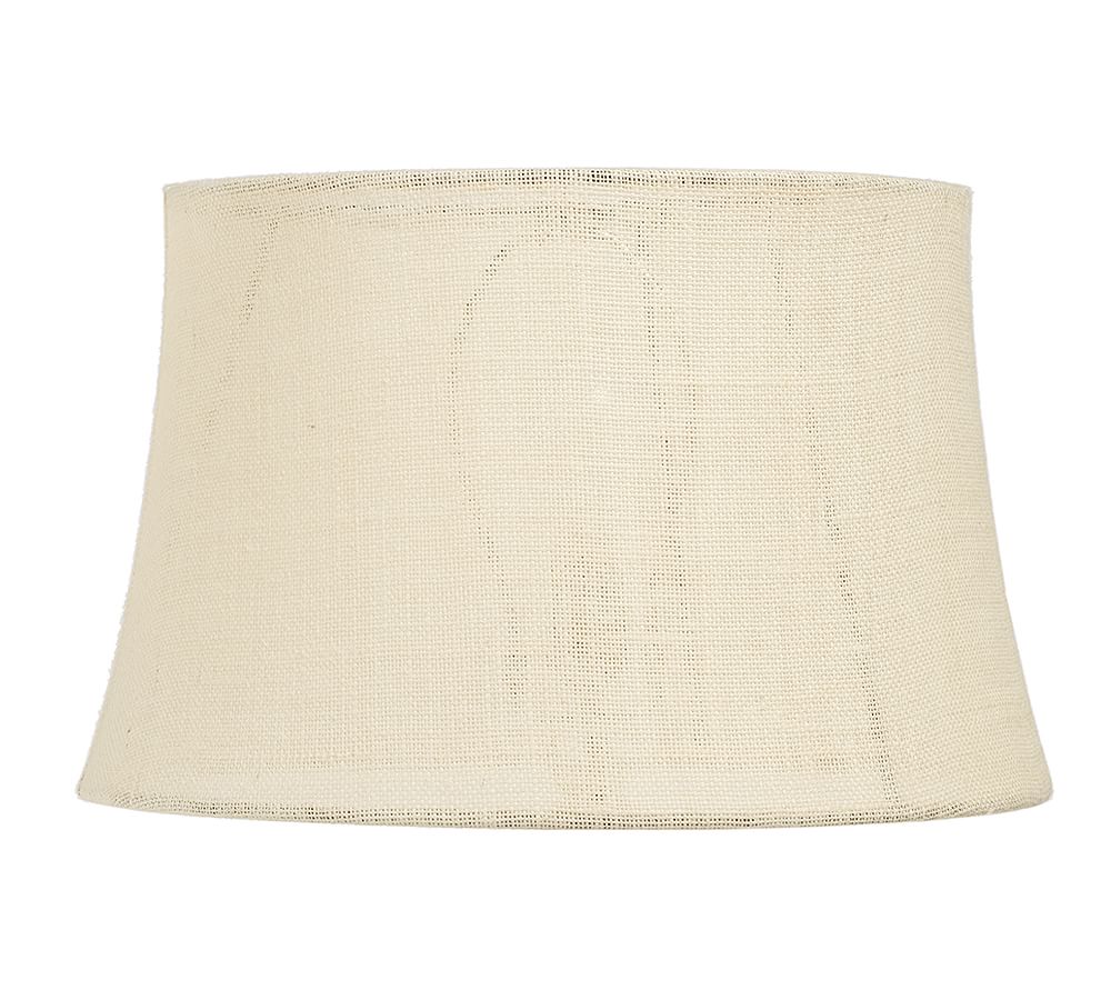 Burlap Upholstered Tapered Lamp Shade, Rolled Edge (12&quot;-16'')