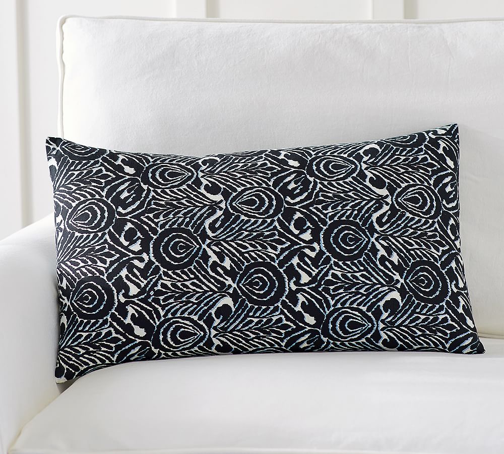 Audra Lumbar Decorative Pillow Cover | Pottery Barn