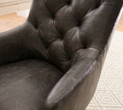 Radcliffe Tufted Leather Swivel Desk Chair