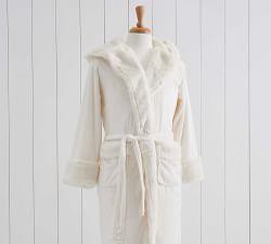 Ivory Alpaca Faux Fur Robe