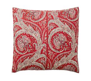 Sweeney Paisley Print Cotton Pillow Sham | Pottery Barn