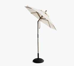 6' Round Outdoor Patio Umbrella &ndash; Eucalyptus Tilt Frame&#8203;