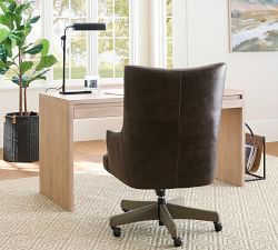 Radcliffe Tufted Leather Swivel Desk Chair