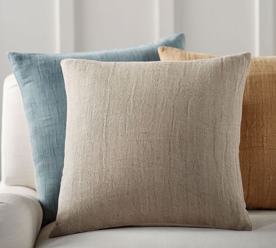 Stonewash Herringbone Pillow Cover | Pottery Barn